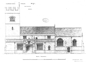 Drawing of the restored church